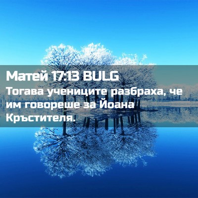 Picture 02 - Матей 17:13 BULG - Тогава учениците разбраха, - Bible Verse Picture