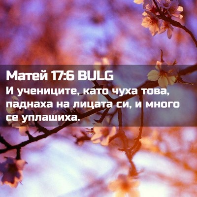 Picture 02 - Матей 17:6 BULG - И учениците, като чуха - Bible Verse Picture