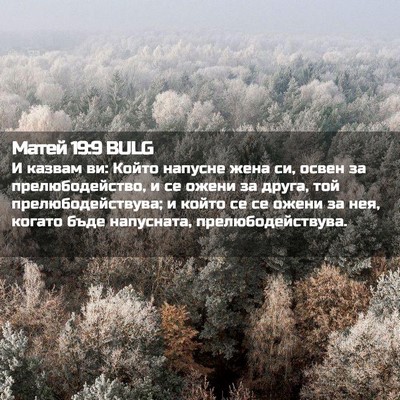 Picture 02 - Матей 19:9 BULG - И казвам ви: Който напусне - Bible Verse Picture