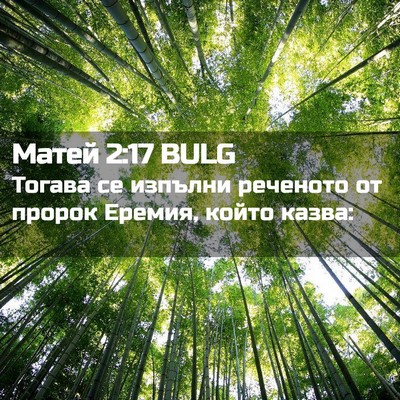 Picture 02 - Матей 2:17 BULG - Тогава се изпълни реченото - Bible Verse Picture