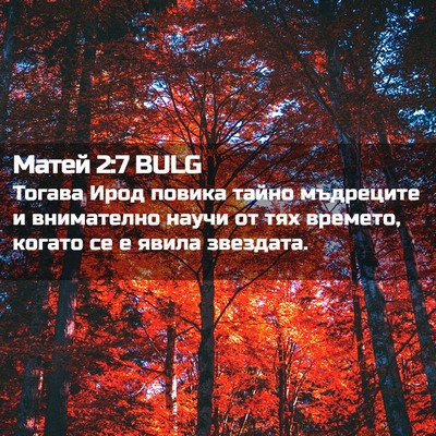 Picture 02 - Матей 2:7 BULG - Тогава Ирод повика тайно - Bible Verse Picture