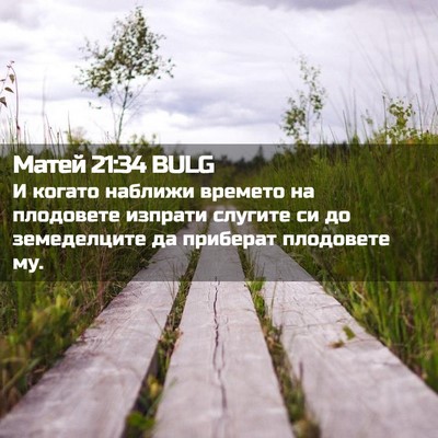 Picture 02 - Матей 21:34 BULG - И когато наближи времето - Bible Verse Picture