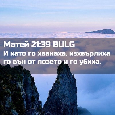 Picture 02 - Матей 21:39 BULG - И като го хванаха, - Bible Verse Picture