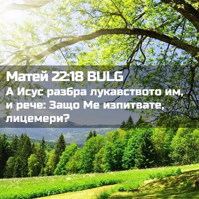 Picture 02 - Матей 22:18 BULG - А Исус разбра лукавството - Bible Verse Picture