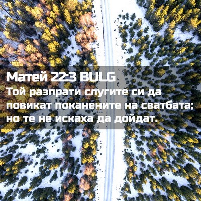 Picture 02 - Матей 22:3 BULG - Той разпрати слугите си да - Bible Verse Picture