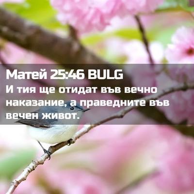 Picture 02 - Матей 25:46 BULG - И тия ще отидат във вечно - Bible Verse Picture