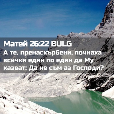Picture 02 - Матей 26:22 BULG - А те, пренаскърбени, - Bible Verse Picture
