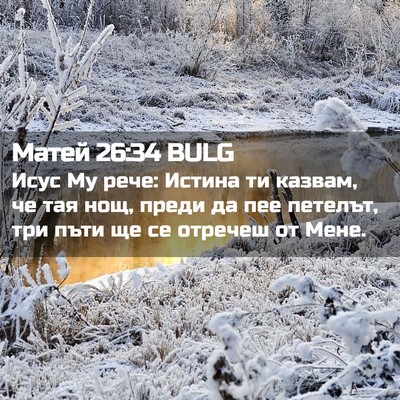 Picture 02 - Матей 26:34 BULG - Исус Му рече: Истина ти - Bible Verse Picture