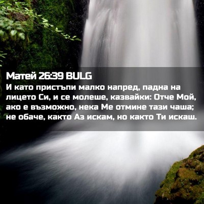 Picture 02 - Матей 26:39 BULG - И като пристъпи малко - Bible Verse Picture
