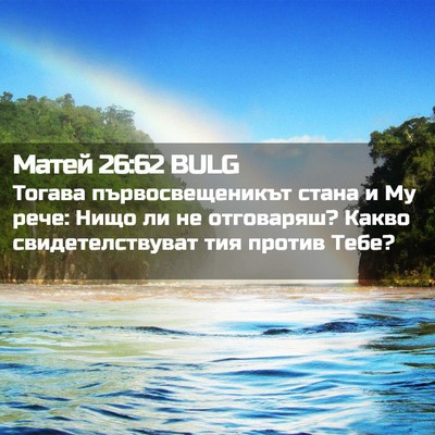 Picture 02 - Матей 26:62 BULG - Тогава първосвещеникът - Bible Verse Picture