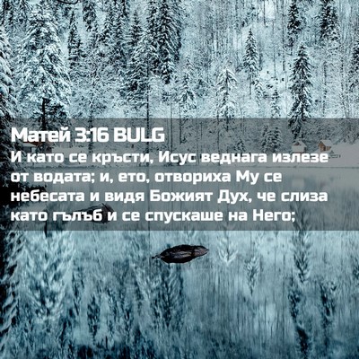 Picture 02 - Матей 3:16 BULG - И като се кръсти, Исус - Bible Verse Picture