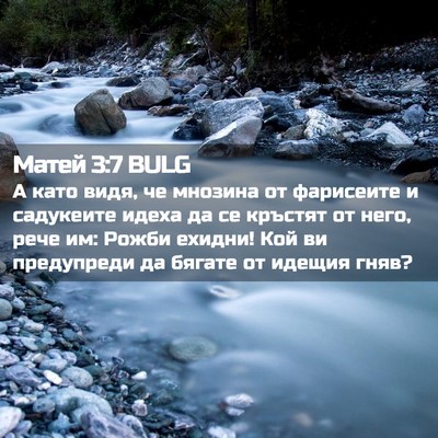 Picture 02 - Матей 3:7 BULG - А като видя, че мнозина от - Bible Verse Picture