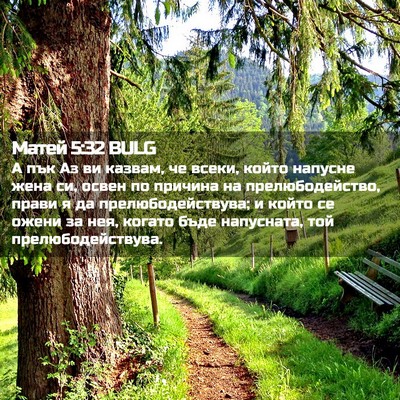 Picture 02 - Матей 5:32 BULG - А пък Аз ви казвам, че - Bible Verse Picture