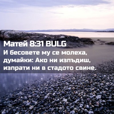 Picture 02 - Матей 8:31 BULG - И бесовете му се молеха, - Bible Verse Picture