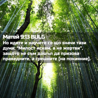 Picture 02 - Матей 9:13 BULG - Но идете и научете се що - Bible Verse Picture