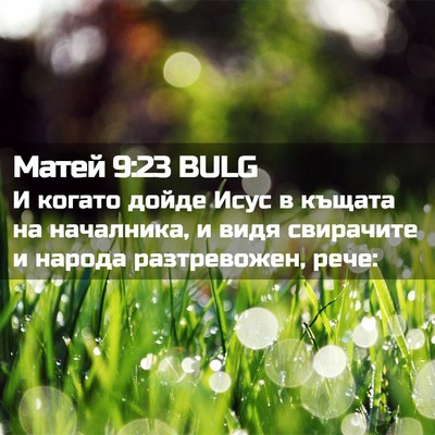 Picture 02 - Матей 9:23 BULG - И когато дойде Исус в - Bible Verse Picture