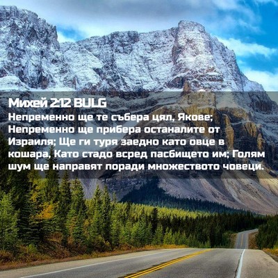 Picture 02 - Михей 2:12 BULG - Непременно ще те събера - Bible Verse Picture