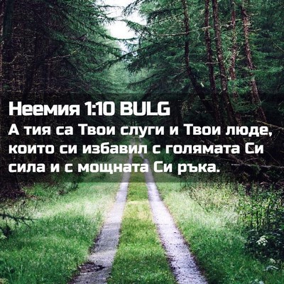 Picture 02 - Неемия 1:10 BULG - А тия са Твои слуги и Твои - Bible Verse Picture