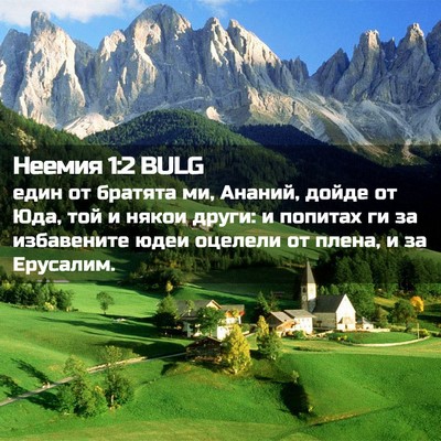 Picture 02 - Неемия 1:2 BULG - един от братята ми, Ананий, - Bible Verse Picture
