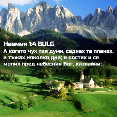 Picture 02 - Неемия 1:4 BULG - А когато чух тия думи, - Bible Verse Picture