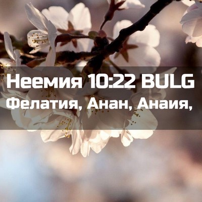 Picture 02 - Неемия 10:22 BULG - Фелатия, Анан, - Bible Verse Picture