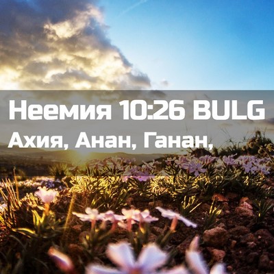 Picture 02 - Неемия 10:26 BULG - Ахия, Анан, - Bible Verse Picture