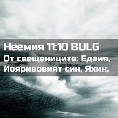 Picture 02 - Неемия 11:10 BULG - От свещениците: Едаия, - Bible Verse Picture