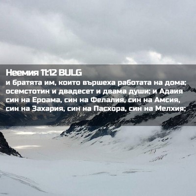 Picture 02 - Неемия 11:12 BULG - и братята им, които вършеха - Bible Verse Picture
