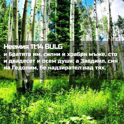 Picture 02 - Неемия 11:14 BULG - и братята им, силни и - Bible Verse Picture