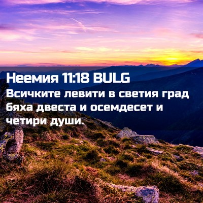 Picture 02 - Неемия 11:18 BULG - Всичките левити в светия - Bible Verse Picture