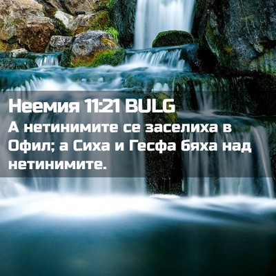 Picture 02 - Неемия 11:21 BULG - А нетинимите се заселиха в - Bible Verse Picture