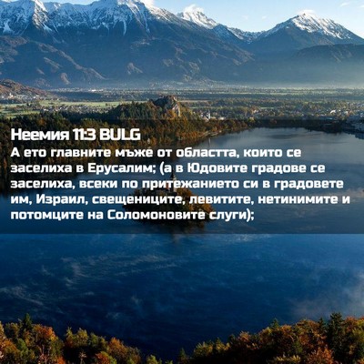 Picture 02 - Неемия 11:3 BULG - А ето главните мъже от - Bible Verse Picture