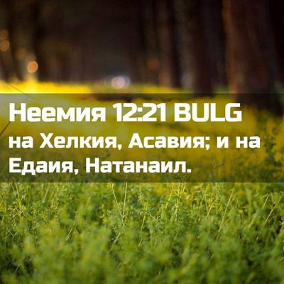 Picture 02 - Неемия 12:21 BULG - на Хелкия, Асавия; и на - Bible Verse Picture