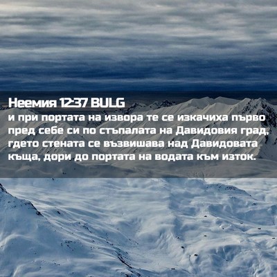 Picture 02 - Неемия 12:37 BULG - и при портата на извора те - Bible Verse Picture