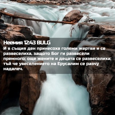 Picture 02 - Неемия 12:43 BULG - И в същия ден принесоха - Bible Verse Picture