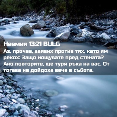 Picture 02 - Неемия 13:21 BULG - Аз, прочее, заявих против - Bible Verse Picture