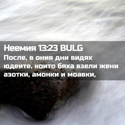Picture 02 - Неемия 13:23 BULG - После, в ония дни видях - Bible Verse Picture