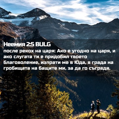Picture 02 - Неемия 2:5 BULG - после рекох на царя: Ако е - Bible Verse Picture