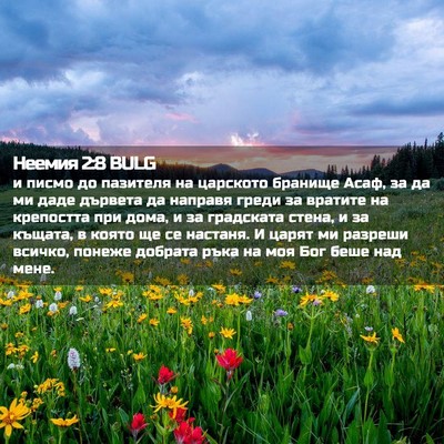Picture 02 - Неемия 2:8 BULG - и писмо до пазителя на - Bible Verse Picture