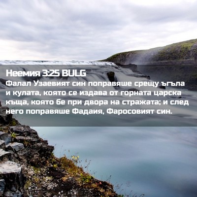 Picture 02 - Неемия 3:25 BULG - Фалал Узаевият син - Bible Verse Picture