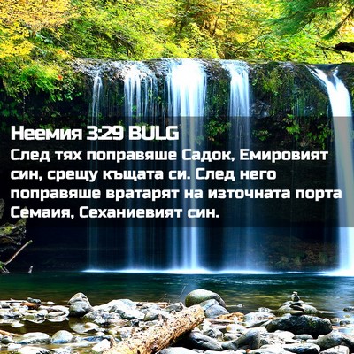 Picture 02 - Неемия 3:29 BULG - След тях поправяше Садок, - Bible Verse Picture