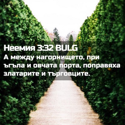 Picture 02 - Неемия 3:32 BULG - А между нагорнището, при - Bible Verse Picture