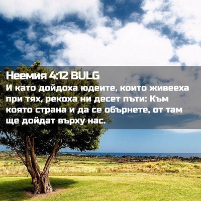 Picture 02 - Неемия 4:12 BULG - И като дойдоха юдеите, - Bible Verse Picture