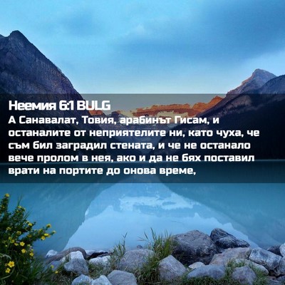 Picture 02 - Неемия 6:1 BULG - А Санавалат, Товия, - Bible Verse Picture