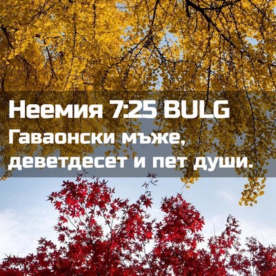 Picture 02 - Неемия 7:25 BULG - Гаваонски мъже, деветдесет - Bible Verse Picture