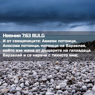 Picture 02 - Неемия 7:63 BULG - И от свещениците: Авиеви - Bible Verse Picture