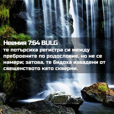 Picture 02 - Неемия 7:64 BULG - те потърсиха регистра си - Bible Verse Picture