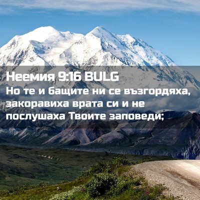 Picture 02 - Неемия 9:16 BULG - Но те и бащите ни се - Bible Verse Picture
