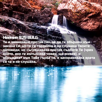 Picture 02 - Неемия 9:29 BULG - Ти и заявяваше против тях, - Bible Verse Picture
