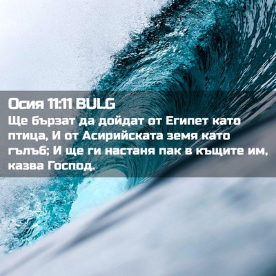 Picture 02 - Осия 11:11 BULG - Ще бързат да дойдат от - Bible Verse Picture